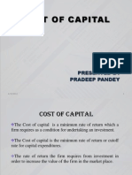 Cost of Capital: Presented by Pradeep Pandey