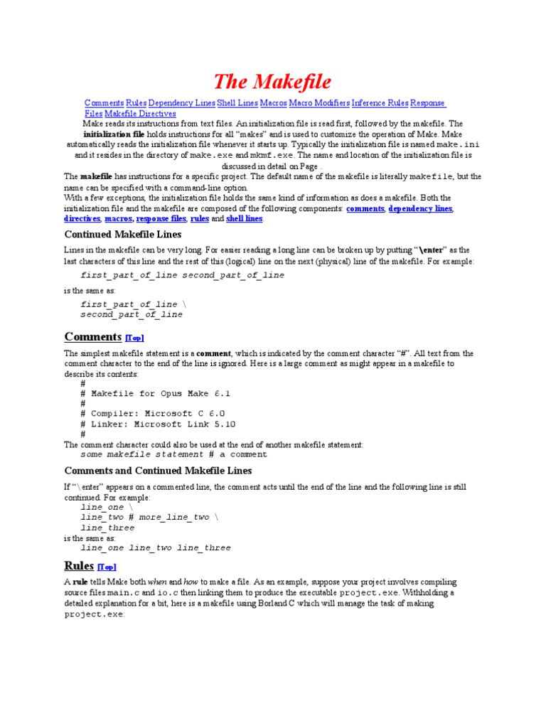 The Makefile PDF Command Line Interface Computer Data