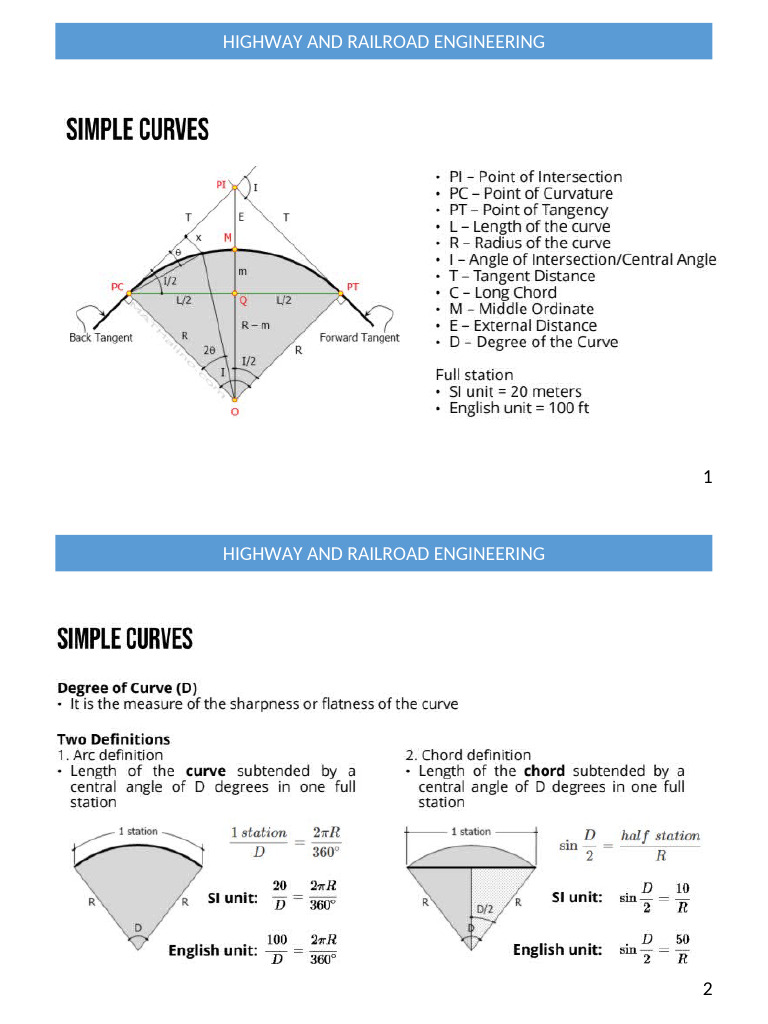 Highway and Railroad Engineering Guide | PDF