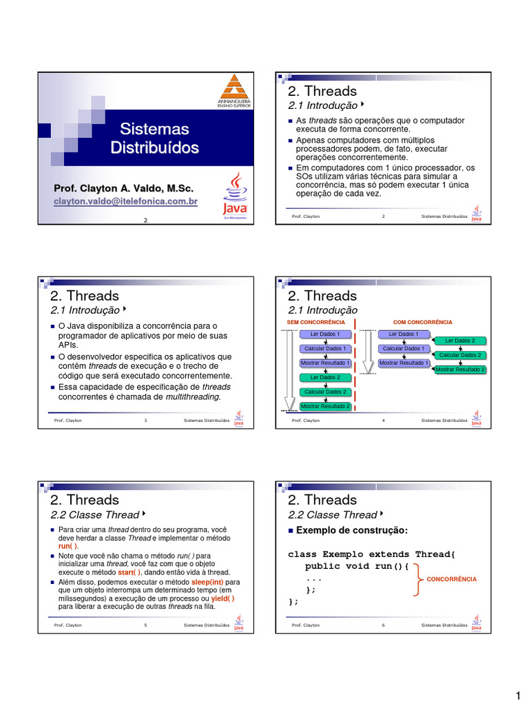 Introdução a Threads em Java | PDF | Thread (informática) | Plataformas ...