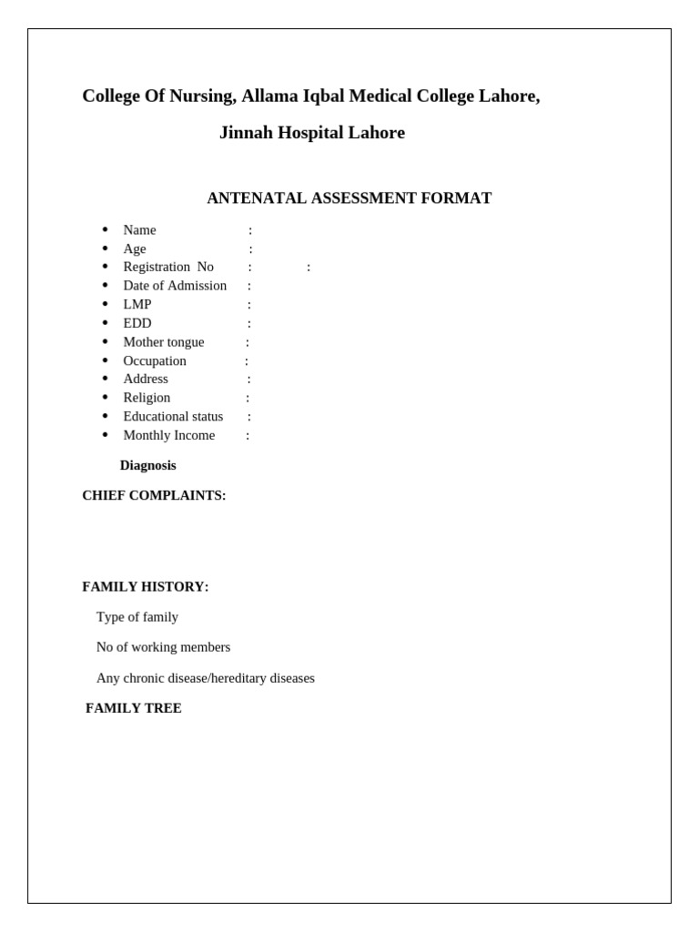 Gynae Obs Form | PDF