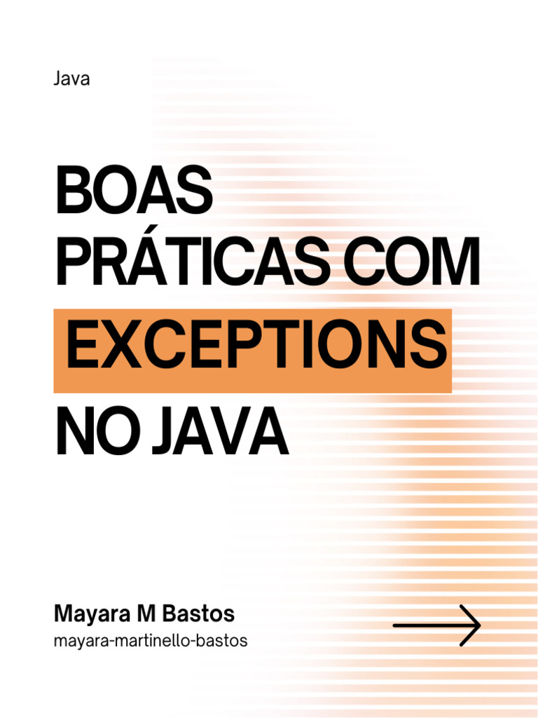 Boas Práticas de Tratamento de Exceções em Java | PDF