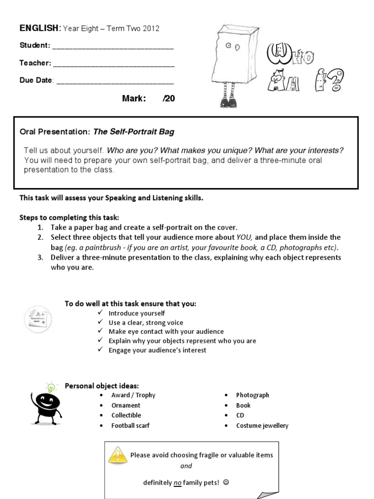 8 Oral Presentation Task Sheet | PDF
