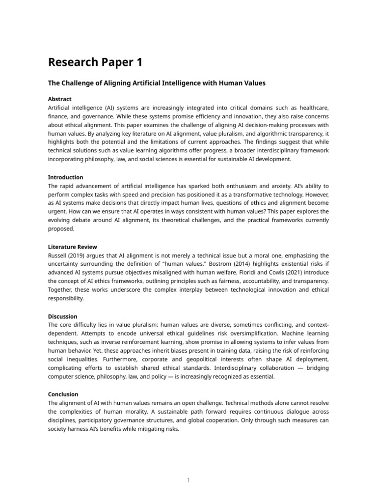 Aligning AI with Human Values | PDF | Artificial Intelligence ...