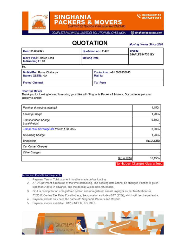 Bike Quotation 2 | PDF | Insurance