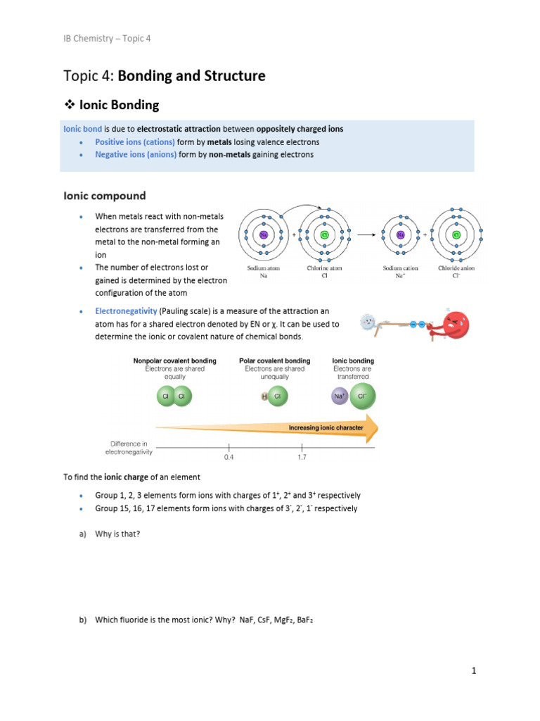 Ionic and Covalent Bonding in Chemistry | PDF | Ionic Bonding | Ion