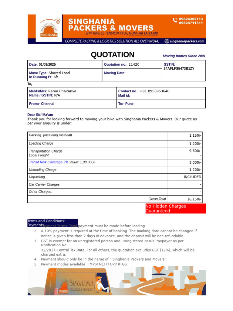 Bike Quotation 2 | PDF | Insurance