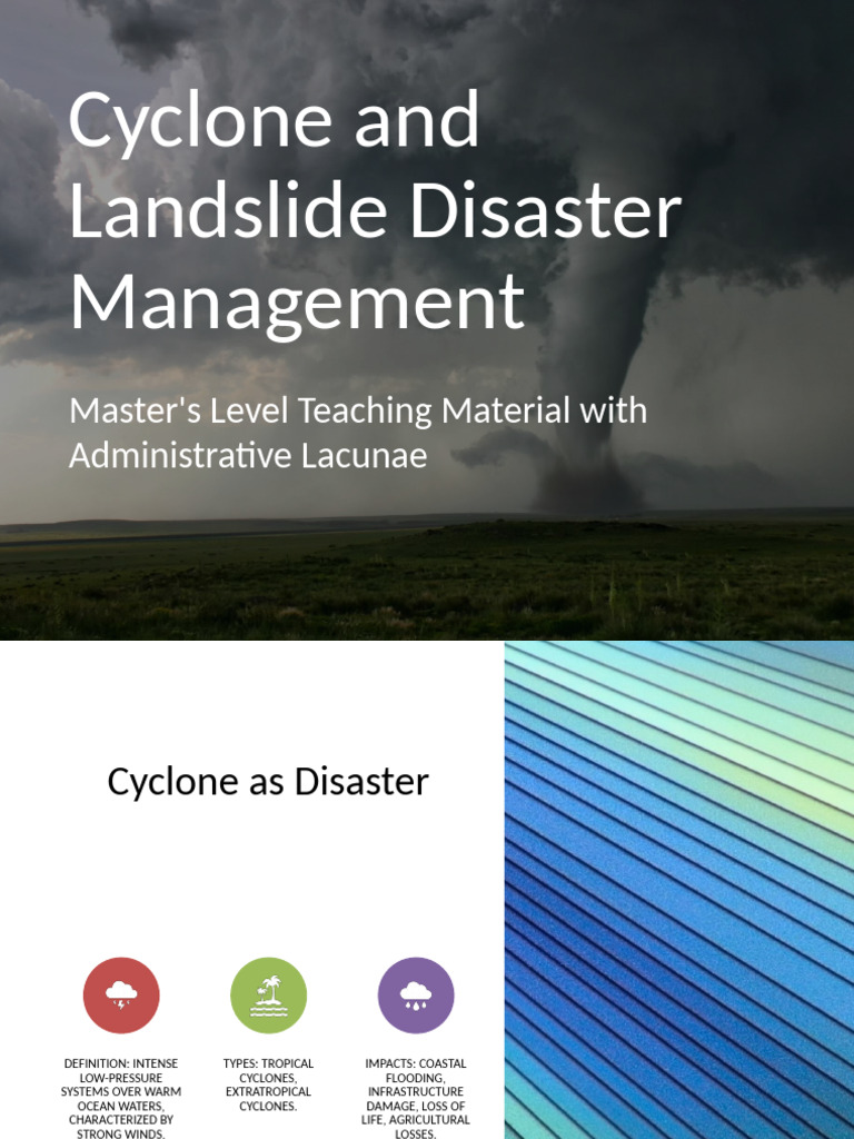 Cyclone and Landslide Management Guide | PDF | Landslide | Cyclone