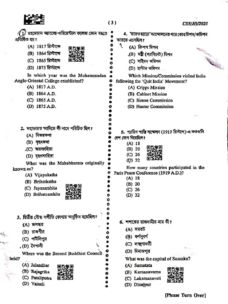 SLST History Question | PDF