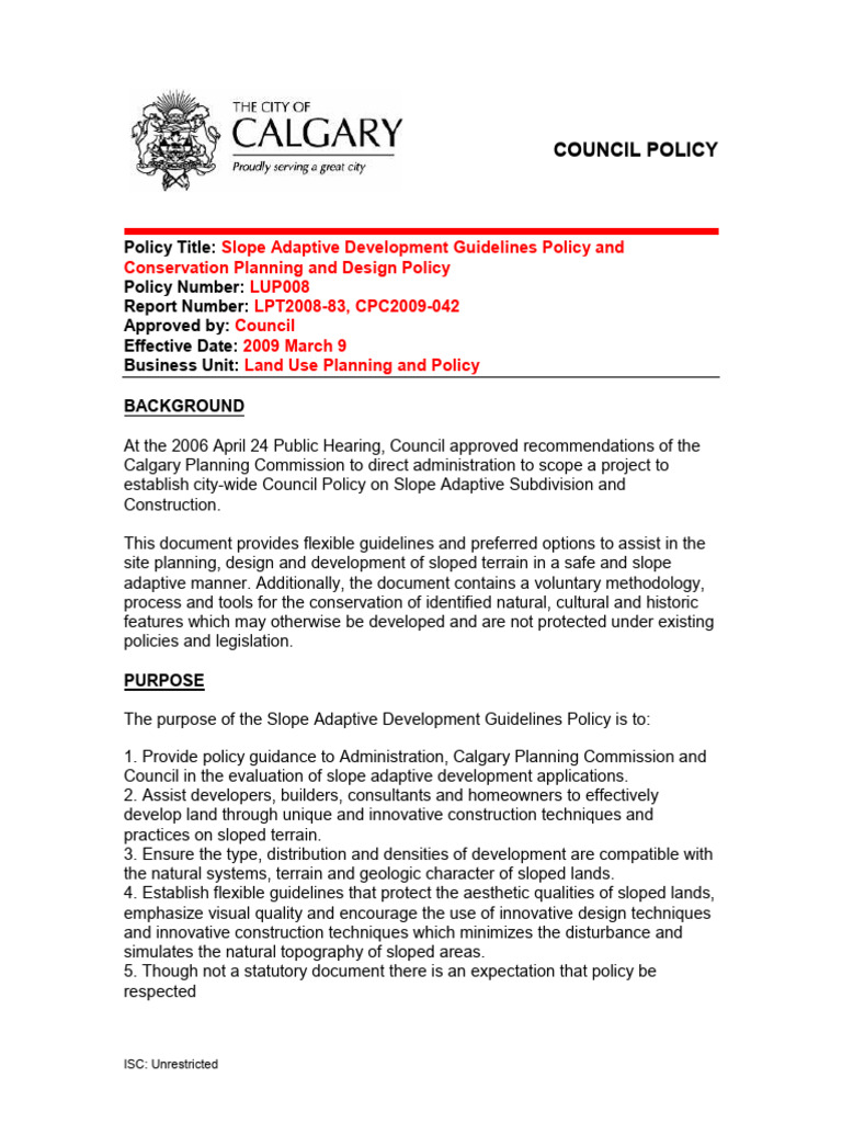 Slope Adaptive Development Guidelines | PDF | Stormwater | Surface Runoff