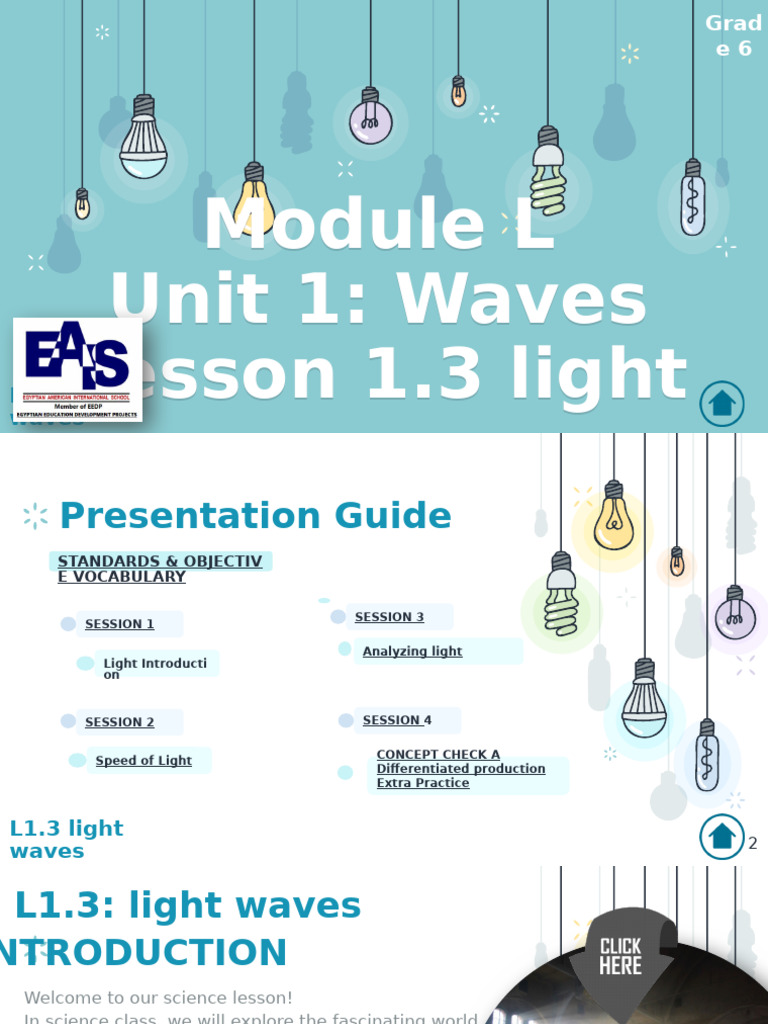 Wk6 SC g6 PPT A l1.3 Light Waves | PDF | Electromagnetic Radiation | Light