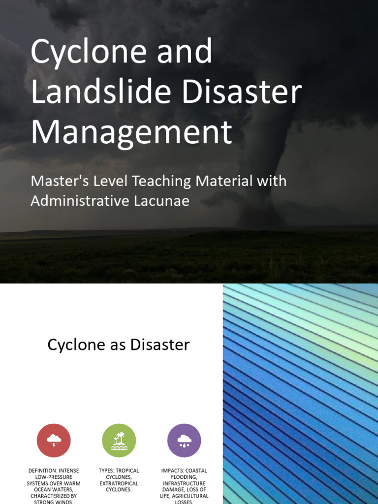 Cyclone Landslide Disaster Management Masters | PDF | Natural Disasters ...