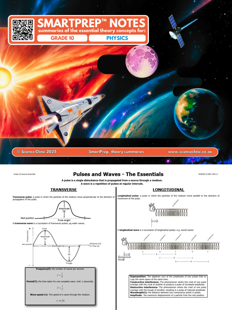 Grade 10 Waves and Pulses Guide | PDF | Frequency | Waves