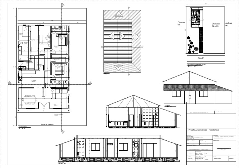 Planta Baixa e Detalhes de Residência | PDF