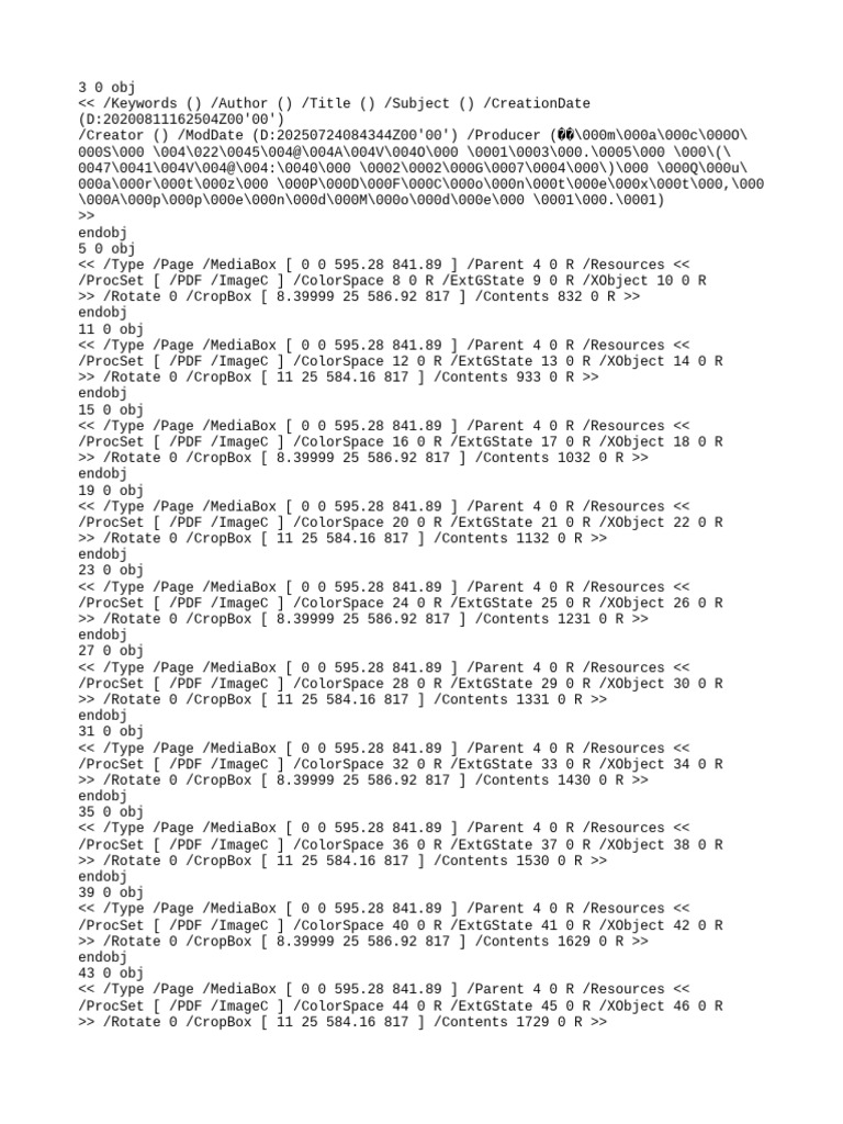 PDF Document Metadata Overview | PDF