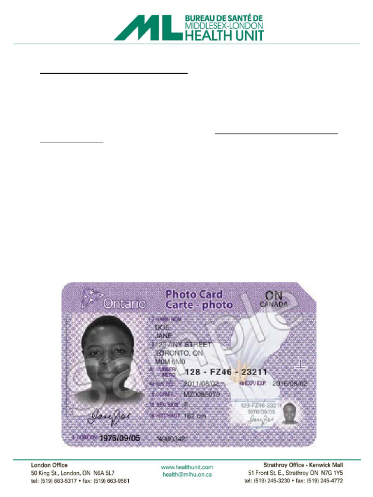 Ontario Photo ID Card Overview | PDF