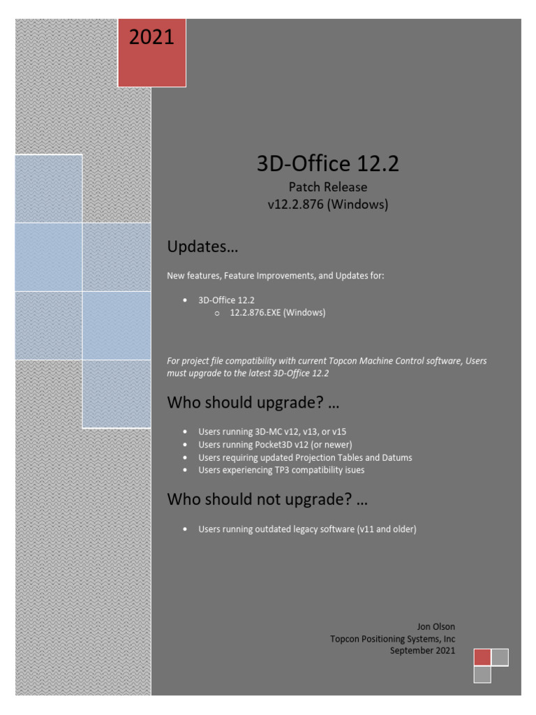 3D-Office 12.2 Patch Release Notes | PDF | Microsoft Windows | Ibm Pc ...