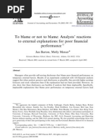 To Blame or Not Analysts 2005