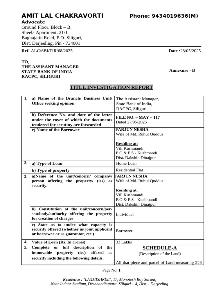 Farjun Nesha Embee Fortune (TIR) - Top Up | PDF | Mortgage Law ...