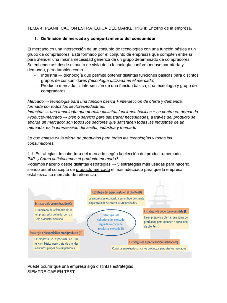 Estrategias de Mercado y Comportamiento del Consumidor | PDF | Mercado ...
