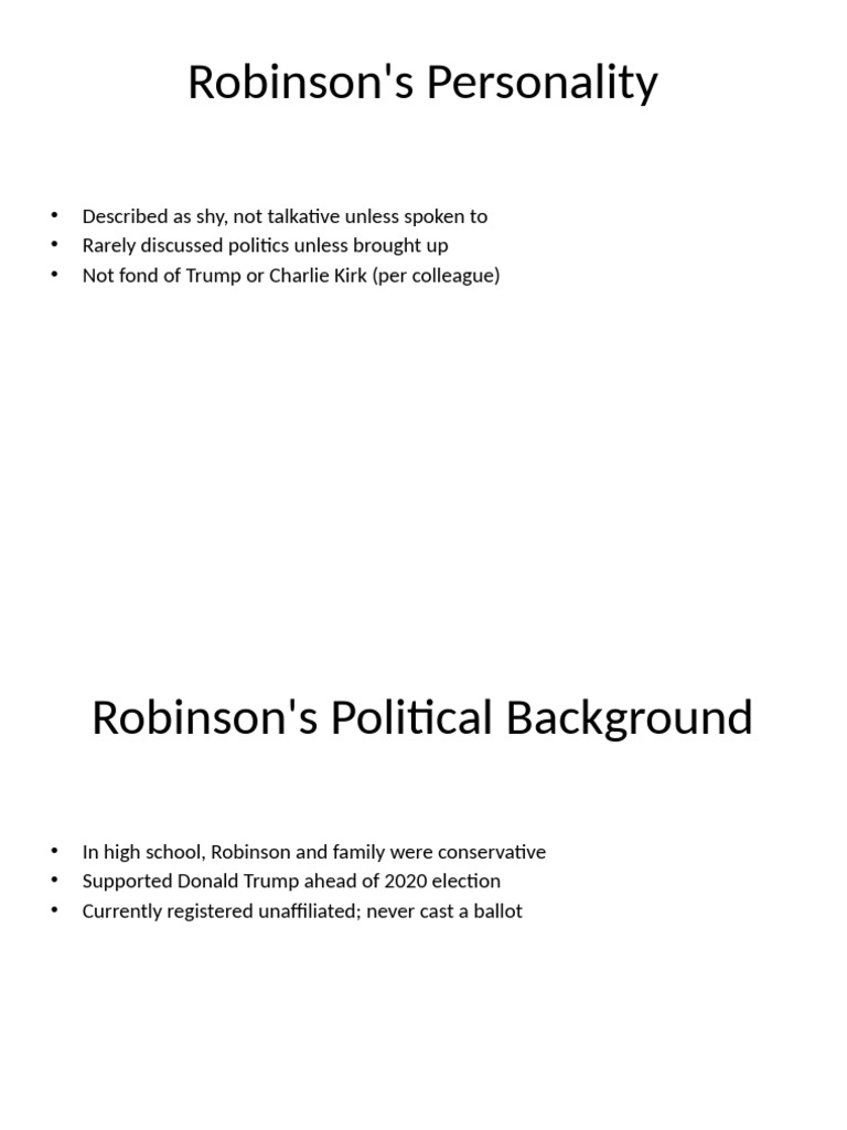 Robinson's Personality and Interests Overview | PDF