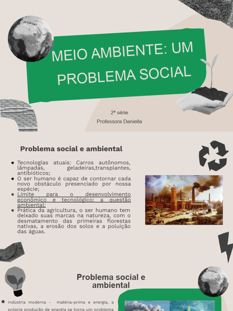 Problemas Ambientais e Sociais Hoje | PDF | Desmatamento | Ambiente natural