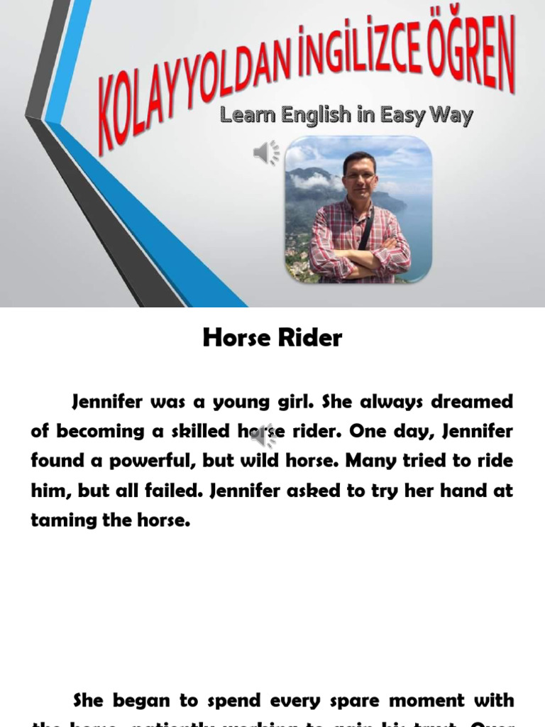 A1 - A2 İngi̇li̇zce Hi̇kaye Okuma (Horse Rider) | PDF
