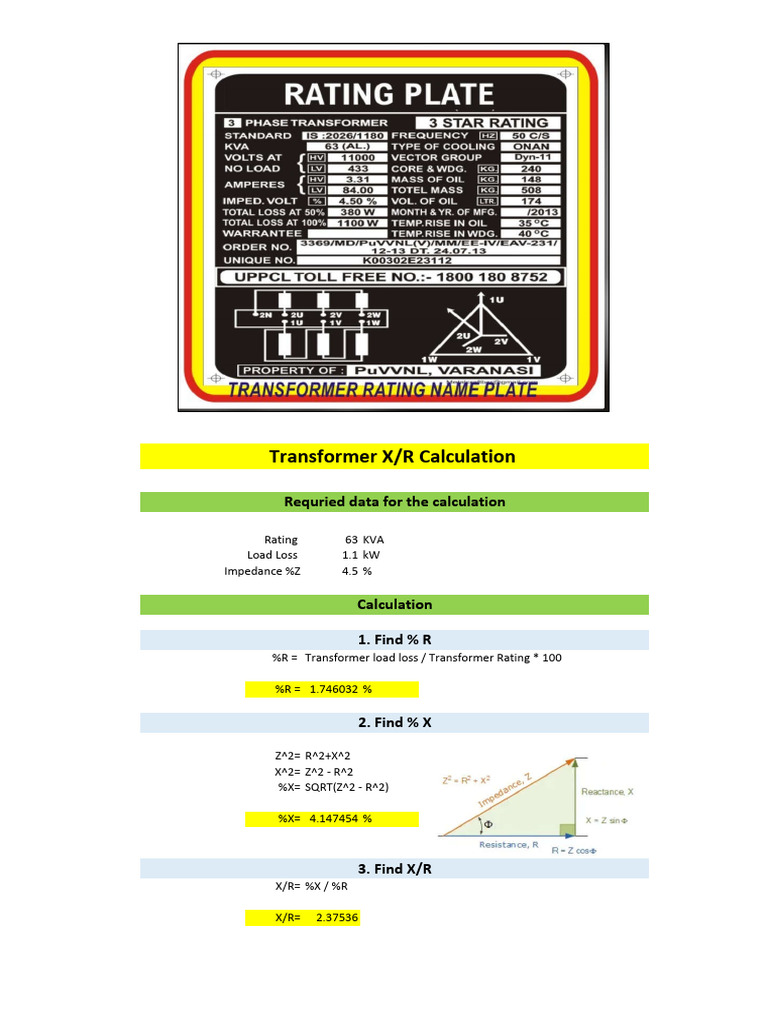 TR X - R Calculation | PDF