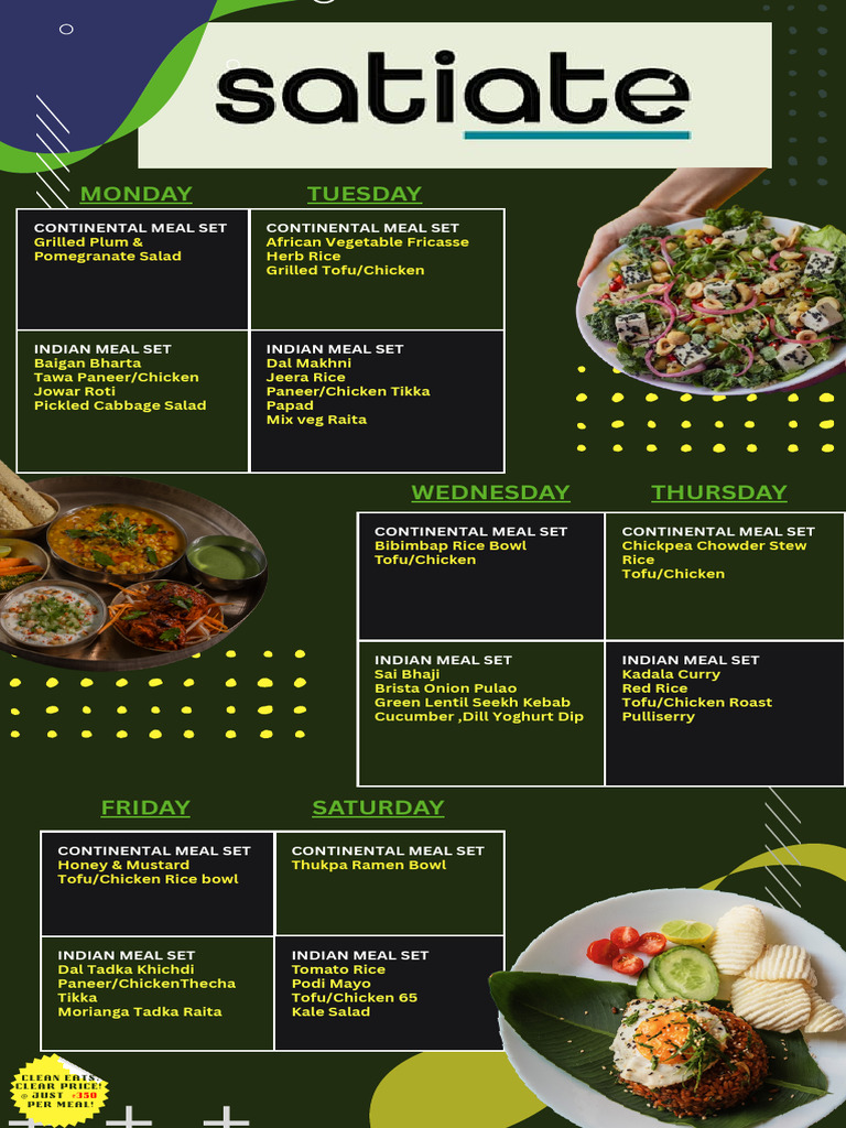 Satiate Menu 18 AUG - 23 AUG | PDF