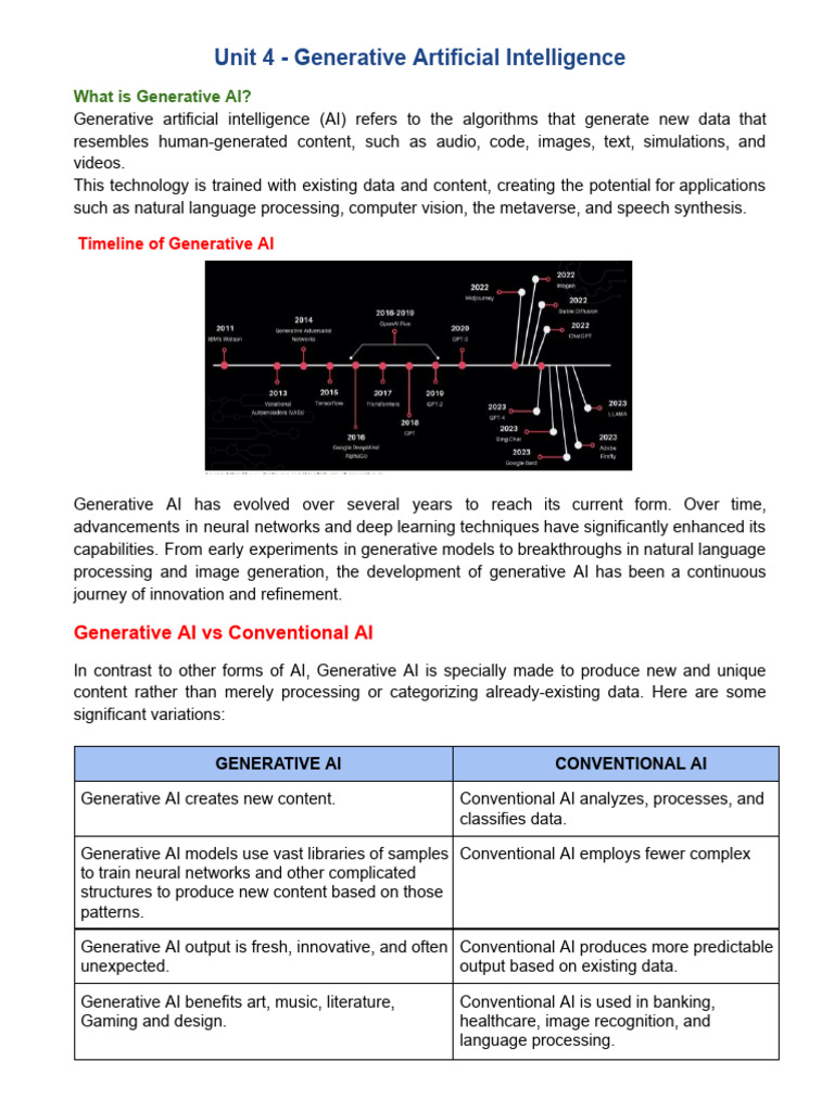 Understanding Generative AI Concepts | PDF | Artificial Intelligence ...