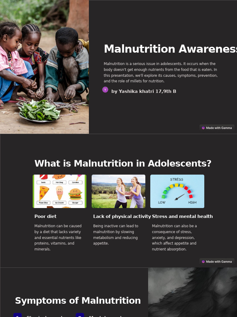 Malnutrition Awareness | PDF | Malnutrition | Healthy Diet