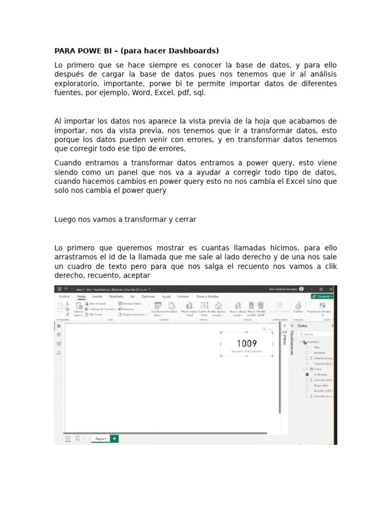 Guía para crear Dashboards en Power BI | PDF