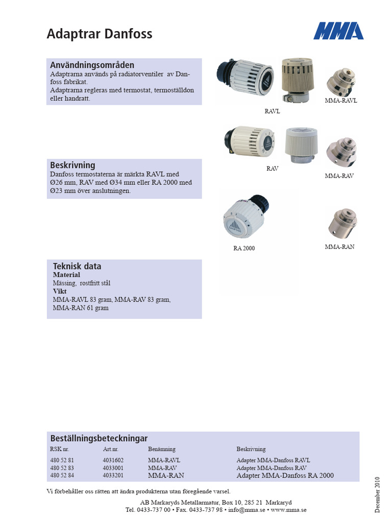 Produktblad 1 | PDF