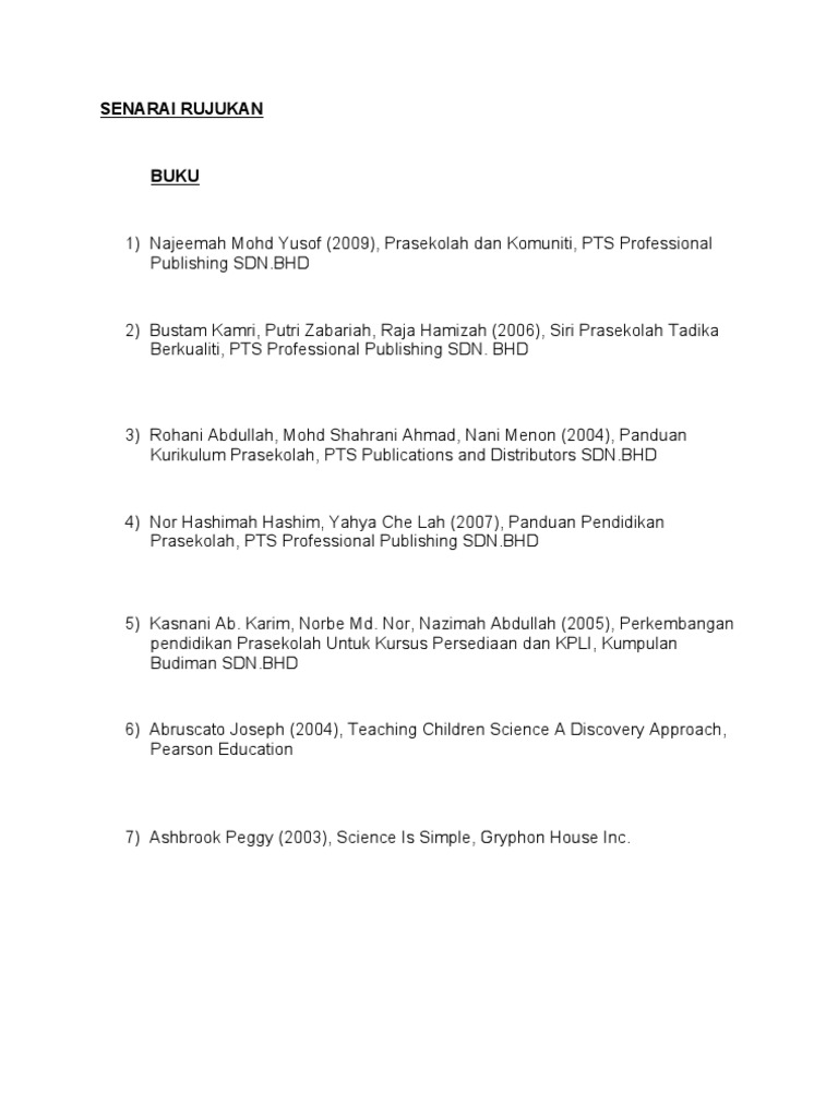 Senarai Rujukan | PDF