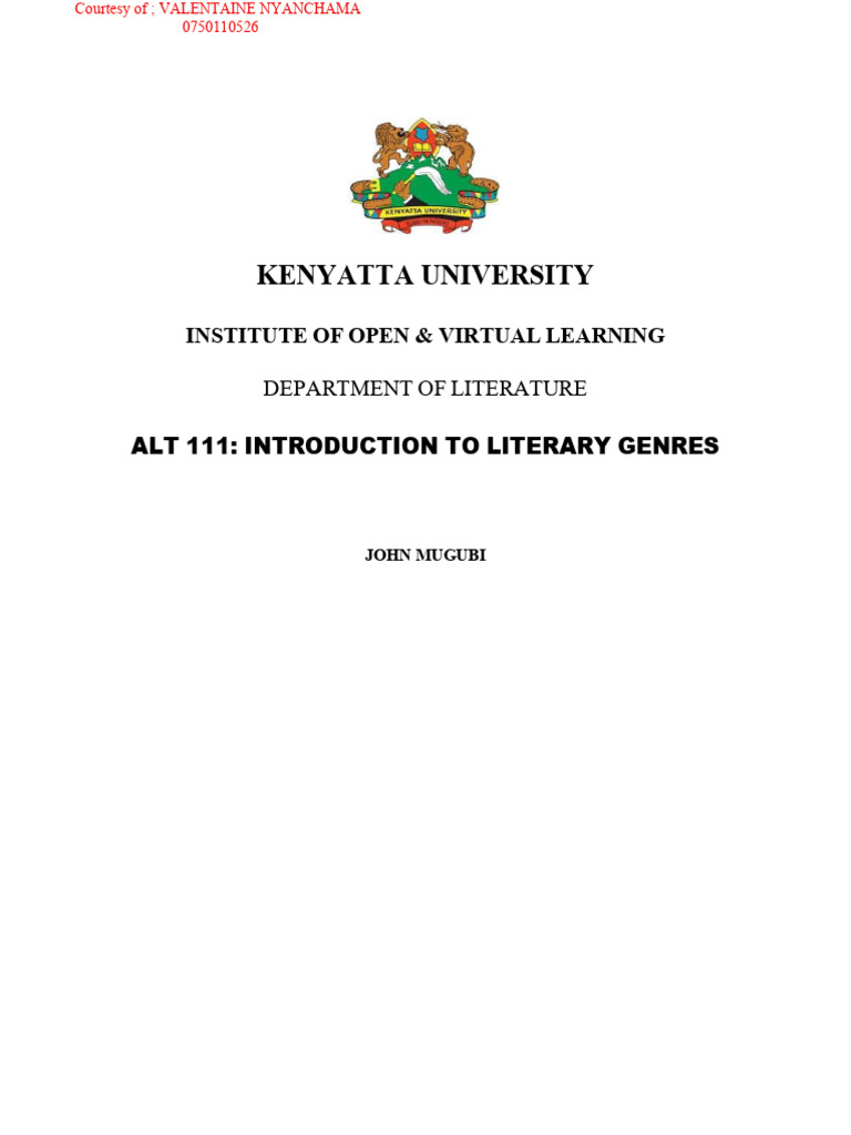 Introduction to Literary Genres Guide | PDF | Poetry | Epic Poetry
