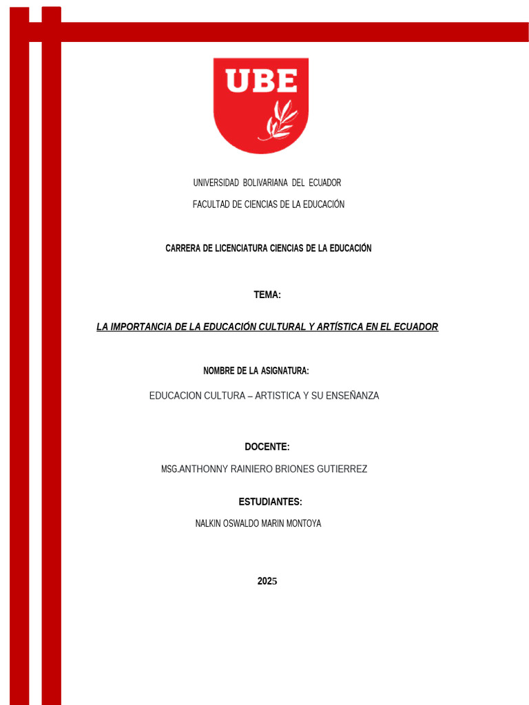 Importancia de la ECA en Ecuador | PDF | Plan de estudios | Ecuador