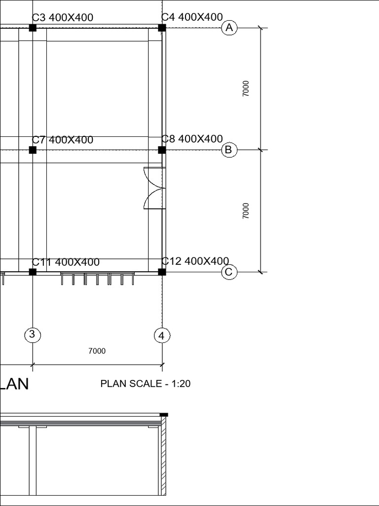 A C3 400X400 C4 400X400: Plan Scale - 1:20 | PDF