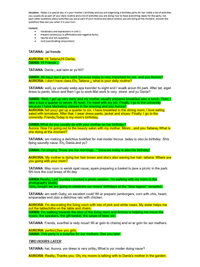 Inglish Dialogo | PDF