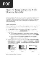 Guide For Texas Instruments TI-86 Graphing Calculator: Part B