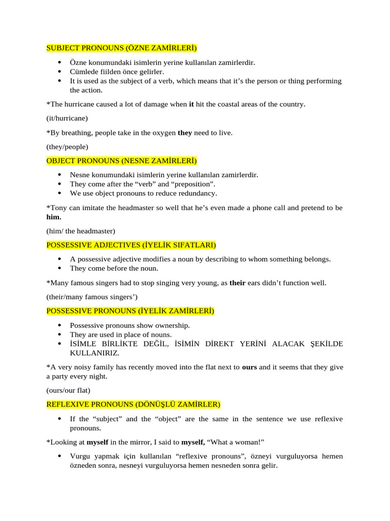 Understanding English Pronouns Explained | PDF