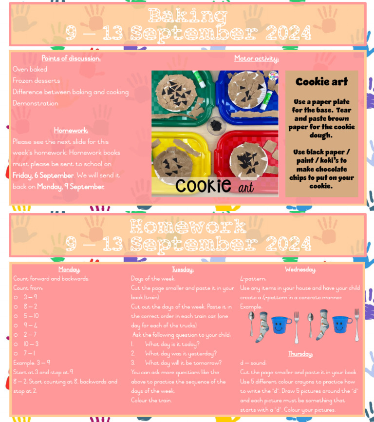 Baking and Homework Activities Guide | PDF
