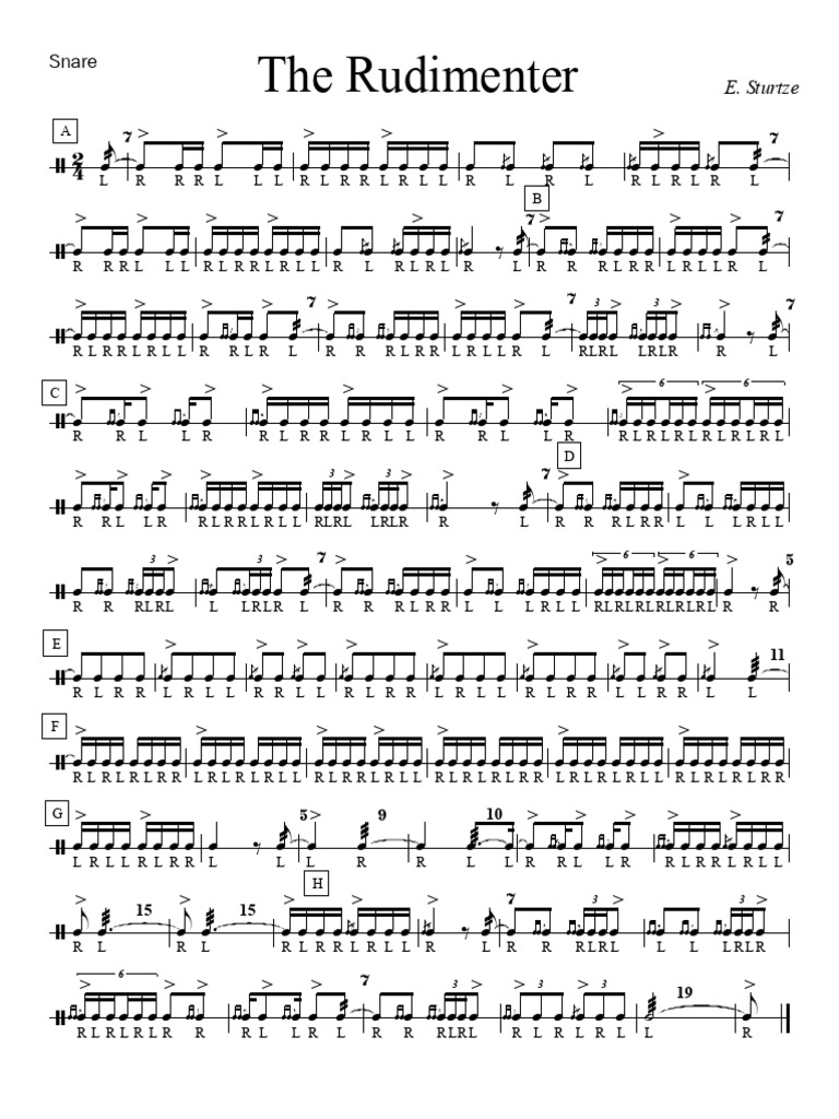 Rudimenter Snare Patterns | PDF