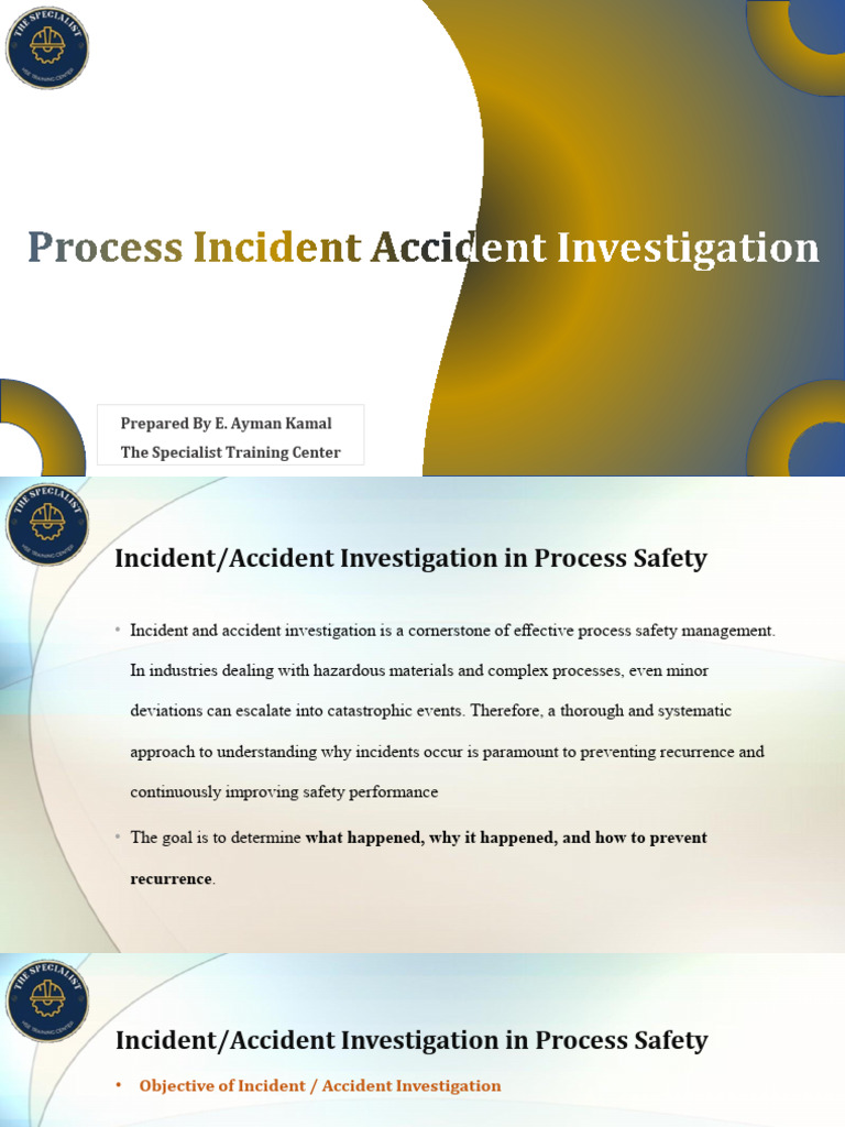 Process Safety Incident Investigation Guide | PDF | Safety