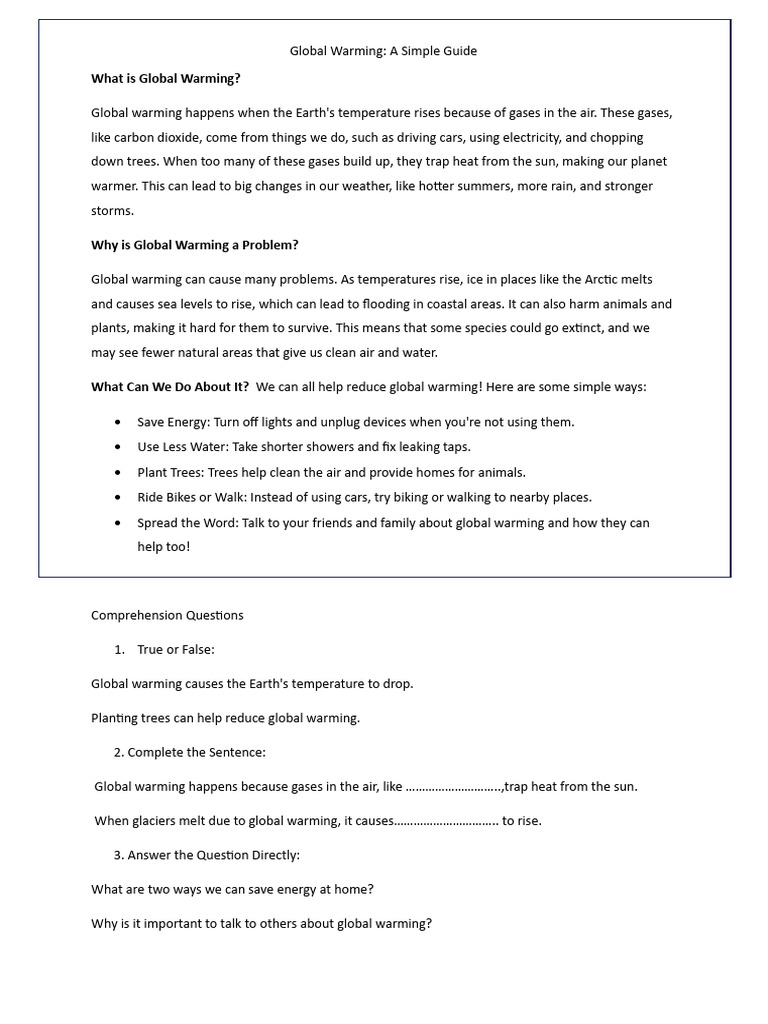 Understanding Global Warming Basics | PDF