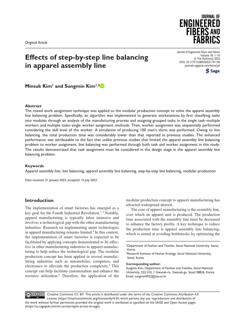 Step-by-Step Line Balancing in Apparel | PDF | Seam (Sewing)