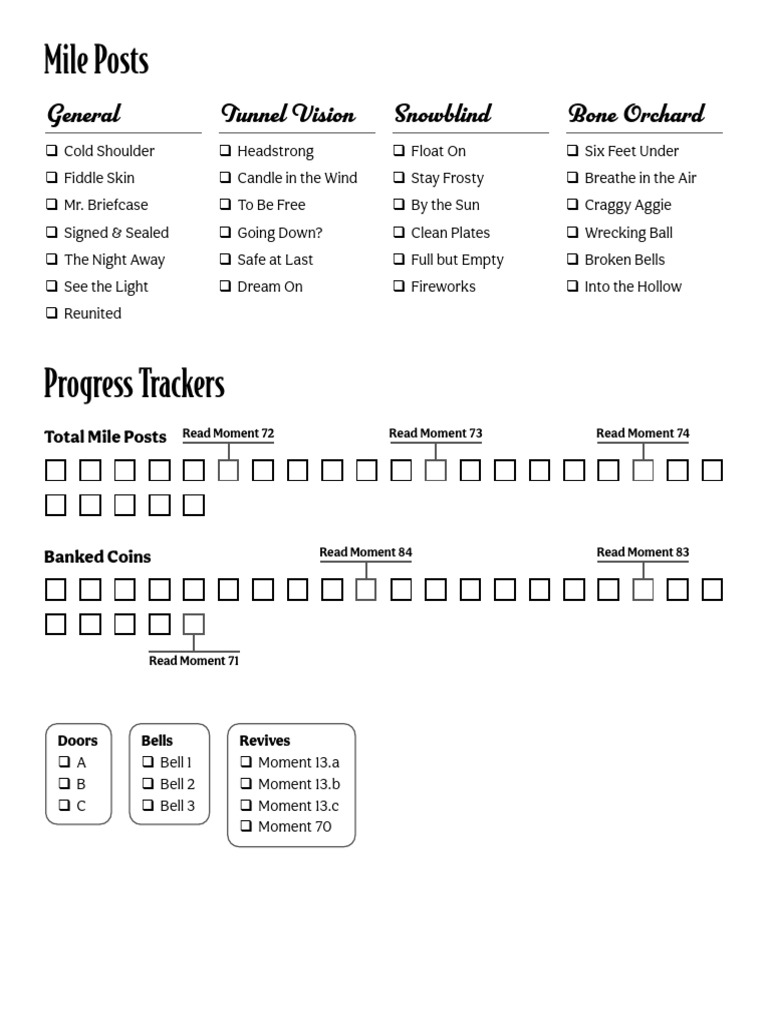 Comprehensive Mile Posts Overview | PDF