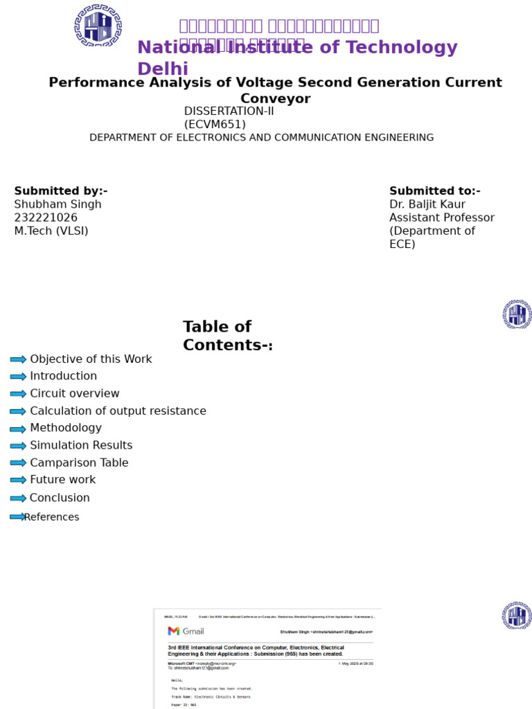 Voltage Second Generation Current Conveyor Analysis | PDF | Electrical ...
