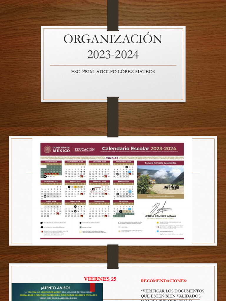 Planificación Ciclo Escolar 2023-2024 | PDF