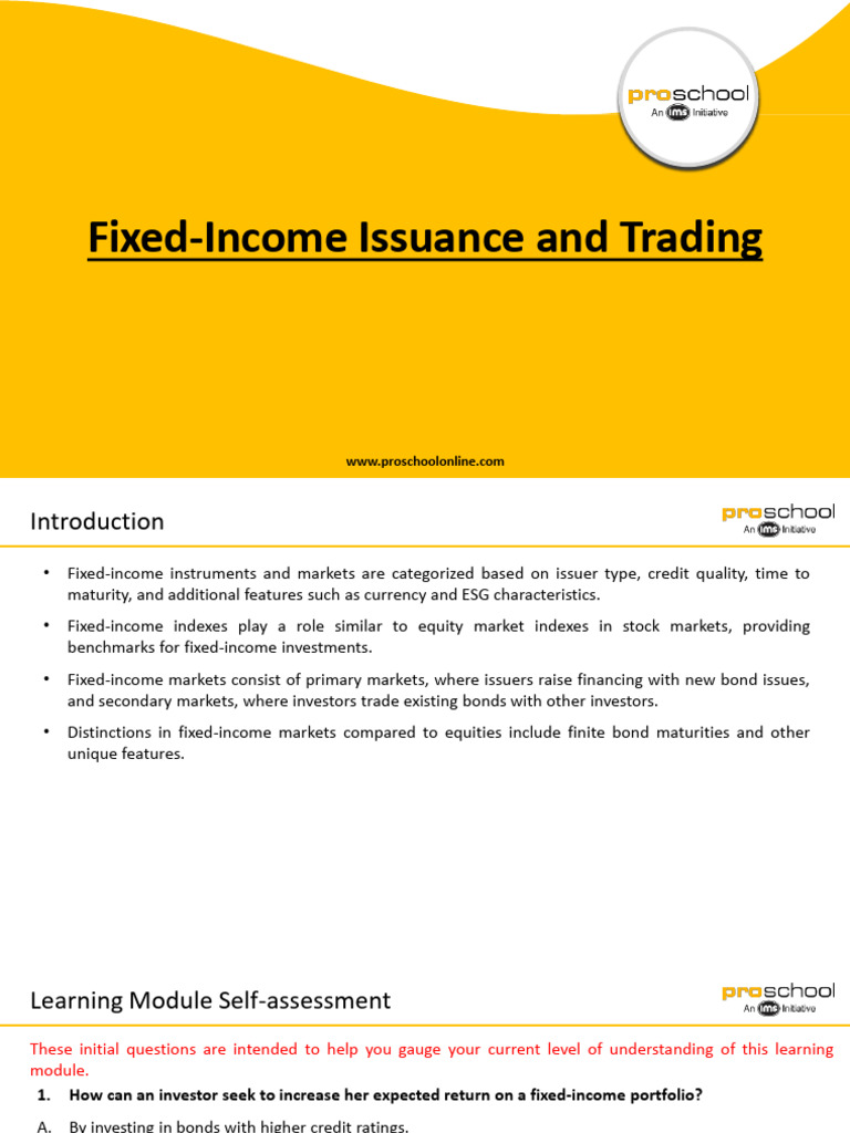 Understanding Fixed-Income Markets | PDF | Bonds (Finance) | Fixed Income