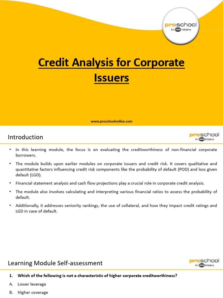 Corporate Credit Analysis Essentials | PDF | Debt | Leverage (Finance)